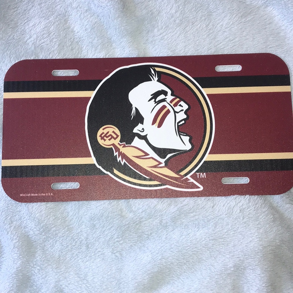 FSU front license plate cover